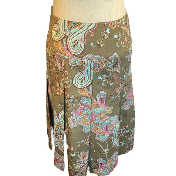 💰5 For $40/ STEILMANN FLORAL PAISLEY PLEATED SKIRT (SZ. 4) (EUC) - Picture 6 of 8